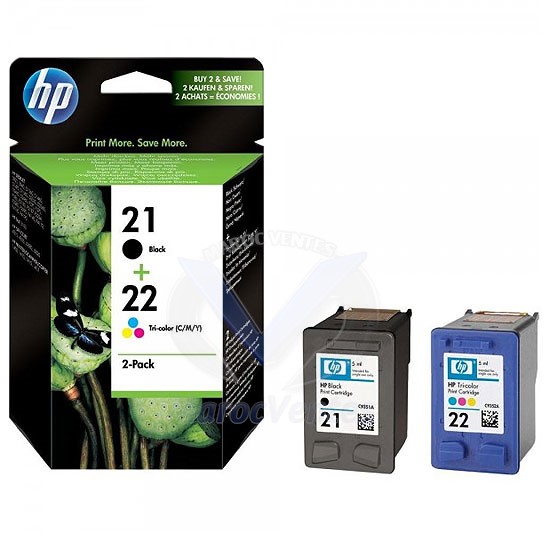 HP 21/22 Combo-pack Inkjet Print Cartridges SD367AE
