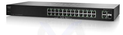 Switch 24 ports 10/100 Mbps + 2 ports combo mini-GBIC SF102-24-EU