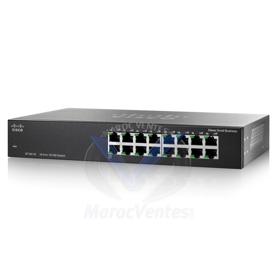 Switch Small Business 16 ports 10/100 non géré montage en rack SF110-16-UK