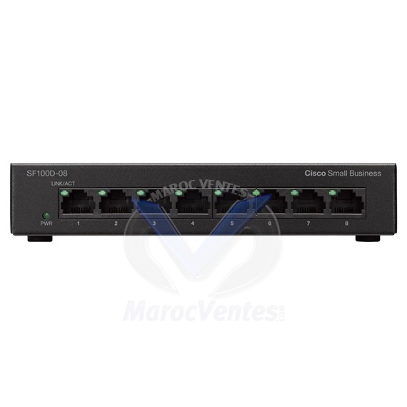 Switch Small Business 8 ports Ethernet 10/100 PoE non géré SF110D-08HP-EU
