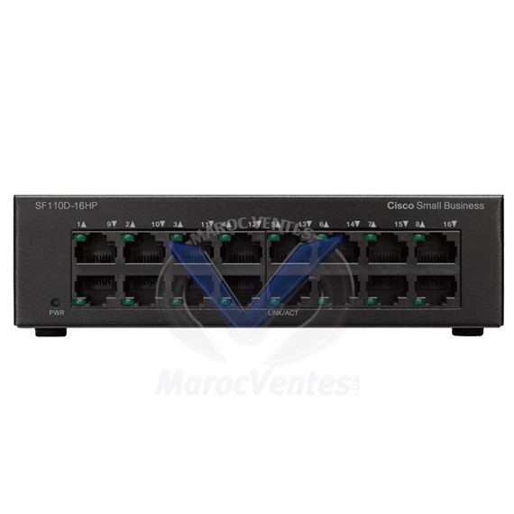 Switch 16 ports PoE Fast Ethernet 10/100 non géré SF110D-16HP-UK