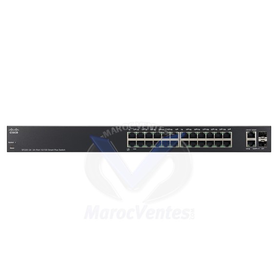 Switch 24 x 10/100 + 2 x combo SFP Gigabit Géré SF220-24-K9-UK