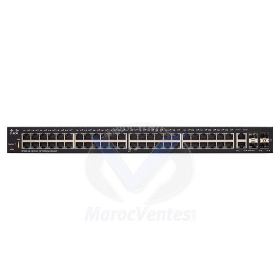 Switch 48 x 10/100 + 2 x 10/100/1000 + 2 x combo SFP Gigabit + 2 x SFP Gigabit SF250-48-K9-UK