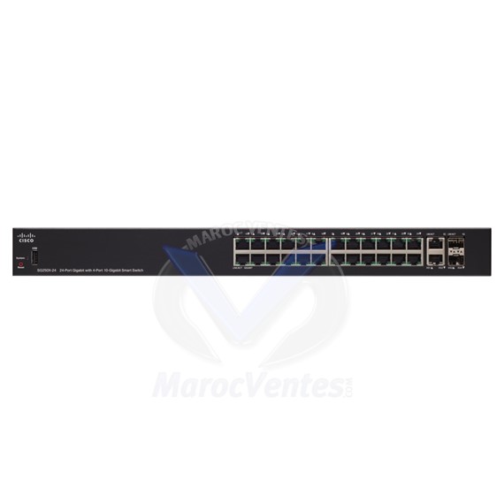 Switch 24 x 10/100/1000 + 2 x 10 Gigabit Ethernet + 2 x 10 Gigabit SFP+ SG250X-24-K9-UK
