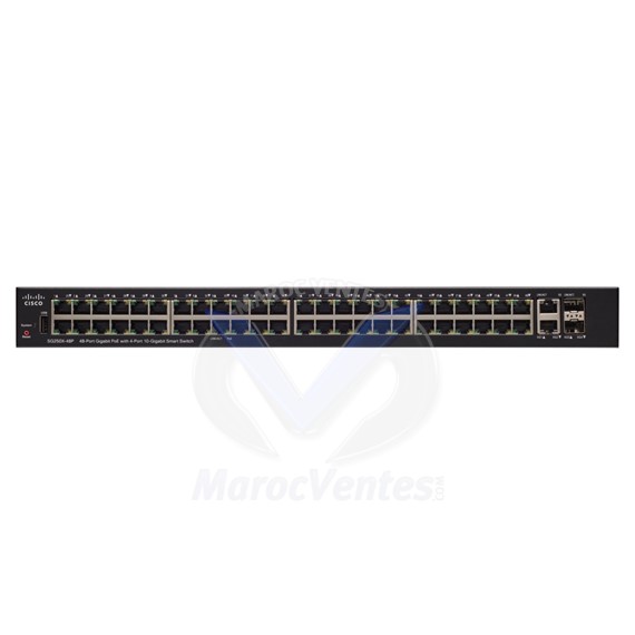Switch 48 x 10/100/1000 (PoE +) + 2 x 10 gigabits Ethernet + 2 x 10 gigabits SFP + SG250X-48P-K9-UK