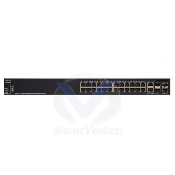 Switch 24 x 10/100/1000 ( PoE +) + 2 x combo SFP 10 Gigabit + + 2 x 10 Gigabit SFP + SG350X-24P-K9-UK