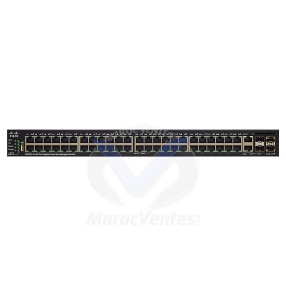 Switch 48 x 10/100/1000 + 2 x combo SFP 10 Gigabits + + 2 x SFP 10 Gigabits SG550X-48-K9-UK
