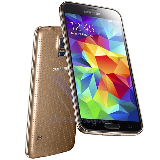 Galaxy S5 2.5GHz 5.1"FHD AMOLED Wifi GPS Andr Gold SM-G900FZDAMWD