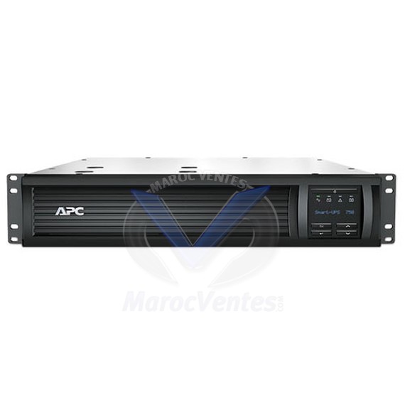 Onduleur Smart-UPS APC 750 VA Montage En Rack/Tour 2U Écran LCD 230 V Avec Carte Réseau SMT750RMI2UNC