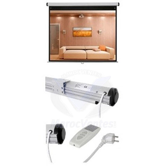 ECRAN DE PROJECTION ELECTRIQUE 200 x 200   avec  télécommande SQU01B200200