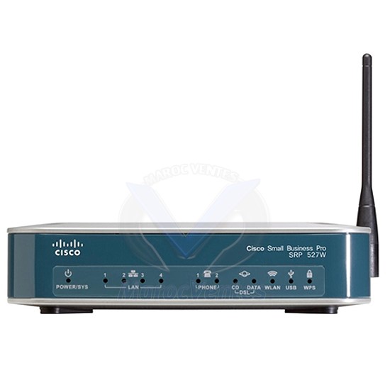 ADSL2+ Annex A 802.11n ETSI 128DR/64FL 2FXS/1FXO SRP527W-U-E-K9