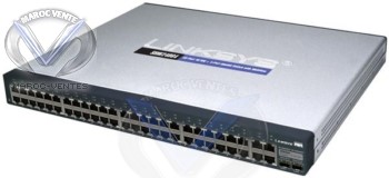 Switch 48 ports Ethernet 10/100 + 4 ports Gigabit avec WebView et PoE SRW248G4P