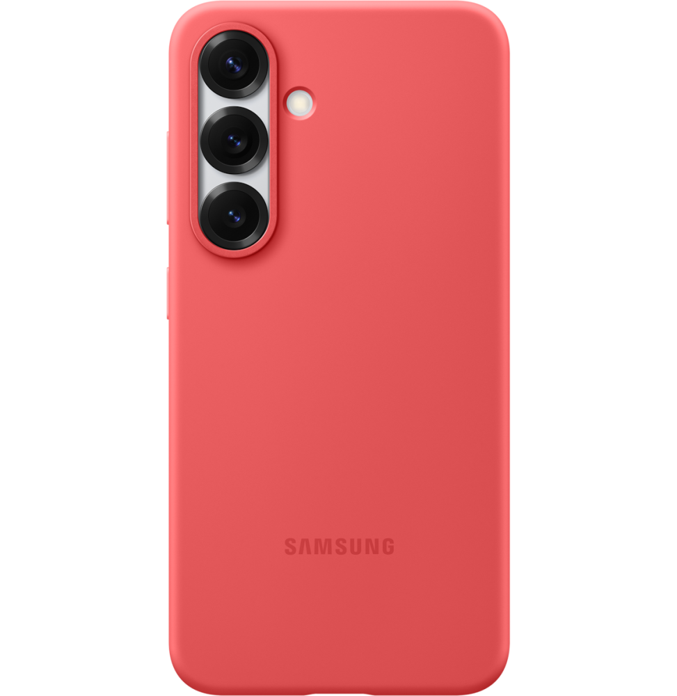 Sacoche Cover Silicone Case pour Galaxy S25 Rouge EF-PS931CREGWW