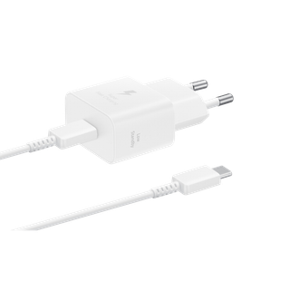 Chargeur mural 25W USB-C vers USB-C avec câble blanc EP-T2510XWEGWW