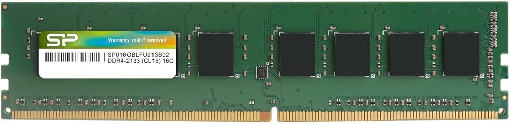 16 GB DDR4-2133 MHZ UDIMM,CL15, (1GX8S DR),1.2V SP016GBLFU213B02