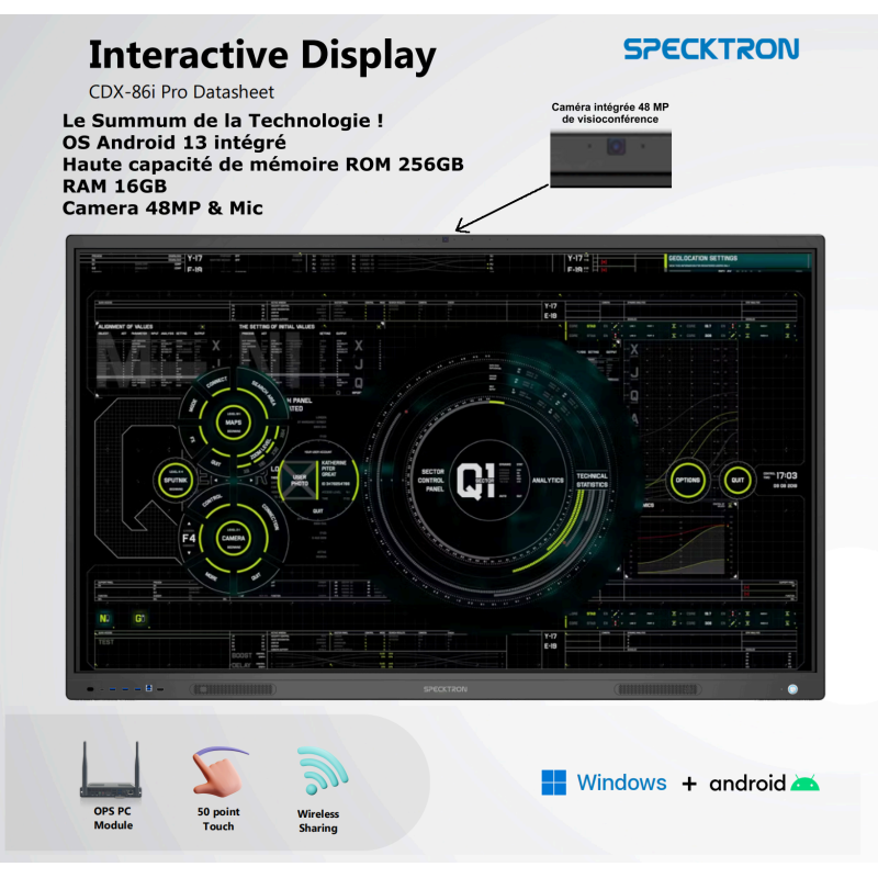 Écran Interactif CDX86i 86 POUCES CDX86i