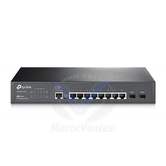 Switch 8 Ports Gigabit  + 2 Ports SFP Niveau 2+  1 Port Console T2500G-10TS(TL-SG3210)