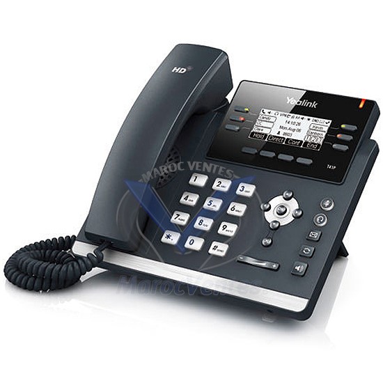 Téléphone IP 6 Comptes SIP Ecran LCD 2,5" PoE sans Alimentation T41P