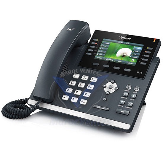 Téléphone IP 16 Comptes SIP Ecran LCD 4.3" PoE sans Alimentation T46G