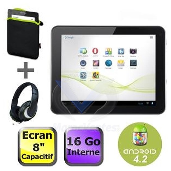 Slidepad NG816DC + HOUSSE + CASQUE TABLETTE029