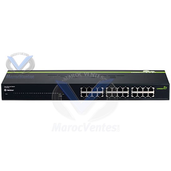 Switch 24 Ports 10/100 Mbits à Haute Performance 19" TE100-S24 G