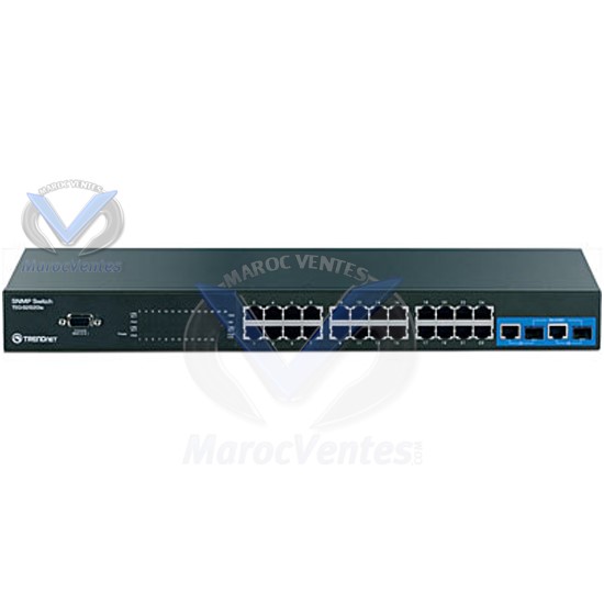Switch 24 ports 10/100 niveau2 avec 2 ports 10/100/1000 et 1 mini  GBIC FO, TEG-2620is