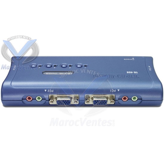 Swich KVM 4 Ports PS2 (Audio+ 4 Câbles KVM) TK-408K