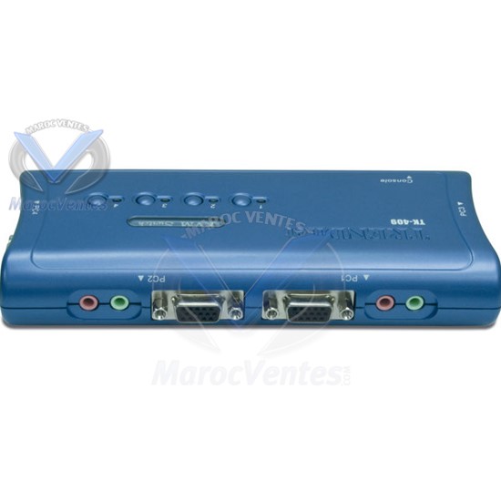 Swich KVM 4 Ports USB (Audio+ 4 Câbles KVM) TK-409K