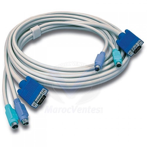 Câble OmniView clavier / vidéo / souris (KVM) - PS/2 - 6 broches 1.8 m F3X1105B06
