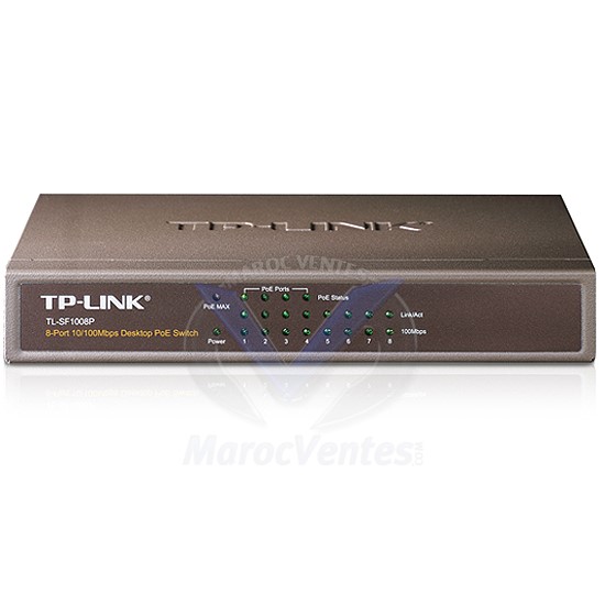 Switch de bureau 8 ports 10/100Mbps - 4 Ports PoE TL-SF1008P