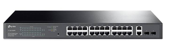 TP-LINK Switch Gigabit 28 ports  10/100/1000 Mbps  + 24 ports POE 1U 19 INCH RACK TL-SG1428PE