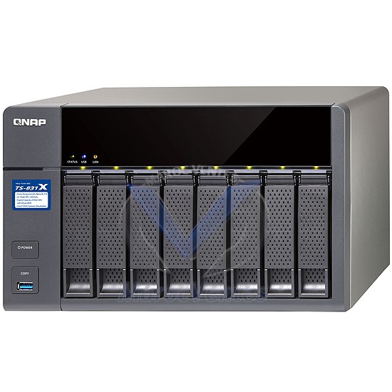 Serveur NAS Professionnel 8 Baies (sans disque dur) avec 4 Go de RAM TS-831X-4G