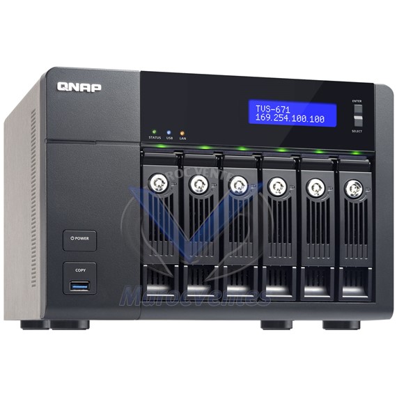 Serveur NAS  6 Baies Processeur Quad-core Intel Core i5-4590S 3.0 GHz TVS-671-I5-8G