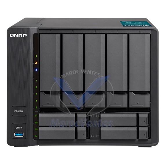 Serveur NAS 9 baies avec 8 Go de RAM Dual-Core Intel Celeron 3865U 1.8GHz (sans disque dur) TVS-951X-8G