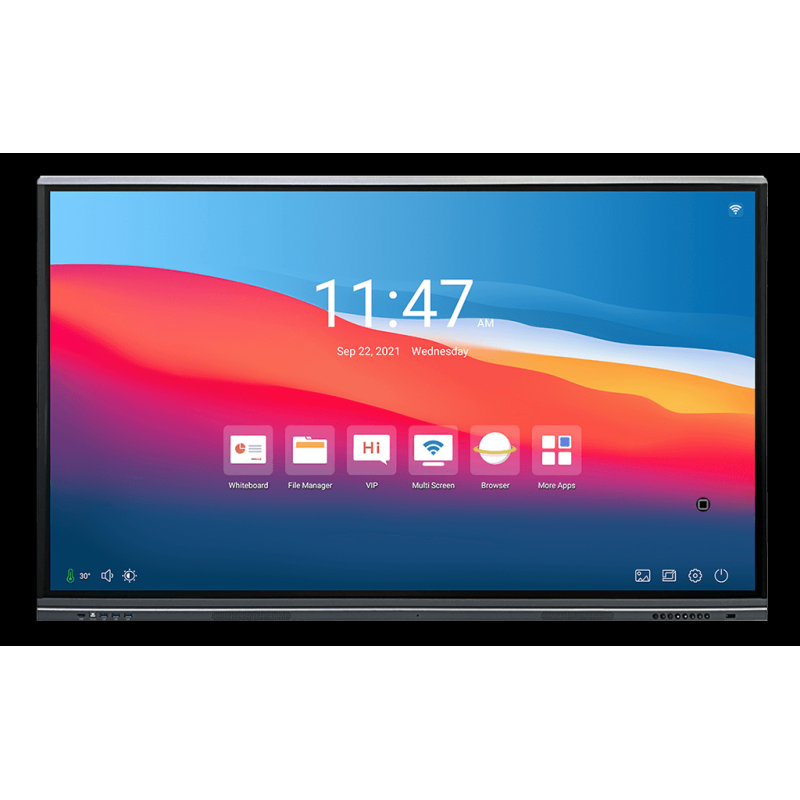 Ecran Interactif TactEasy • Android 13, 4GB RAM + 32GB ROM • Systéme de Reconnaissance de l'écriture Manuscrite • Livré avec 2 Stylets + 1 Pointeur + Support Mural TA-65