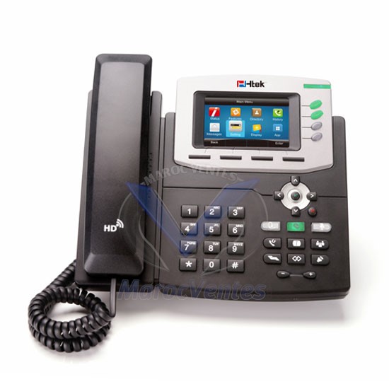 Téléphone IP Gigabit Couleur PoE 3,5" LCD 3 Comptes VoiP UC842