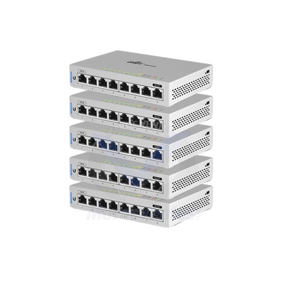 Switch Unifi 8 Ports PoE pack de 5 US-8-5