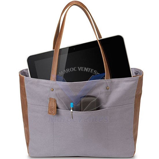 Sac en Toile 14.0"  Ladies Tote Gris V1M58AA