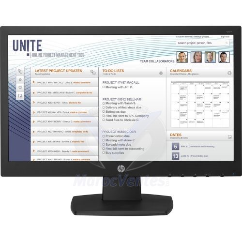 Moniteur LCD rétroéclairé par LED 18,5 " v197  DVI-D VGA V5J61AS