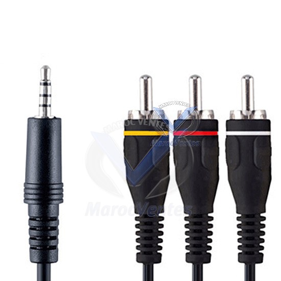 Camcorder Cable   3.5mm M - 3x RCA M 2.0m-Camcorder Cable   3.5mm M - 3x RCA M 2.0m