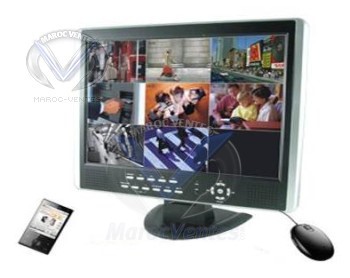 LCD 15" DVR H 264 WAN + 4 Camera Ext IR+inernet W3-KD6404CWM