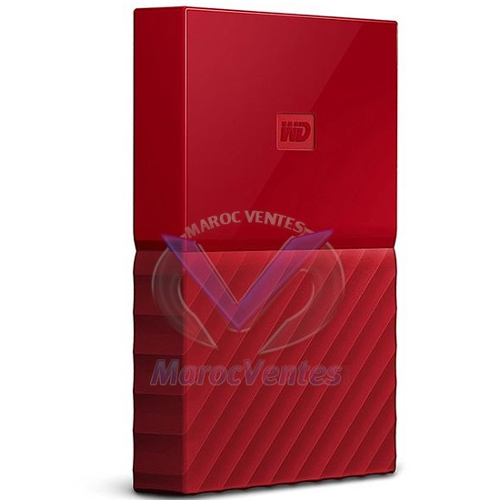 Disque Dur Externe My Passport (Portable) 3 To Rouge USB 3.0 AES 256 bits WDBYFT0030BRD