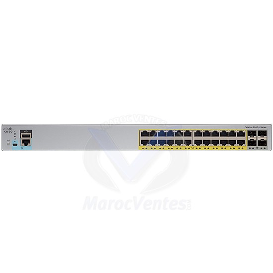 Switch Manageable PoE+ 24 Ports 10/100/1000 Mbps + 4 Ports SFP LAN LITE WS-2960L-24PS-LL