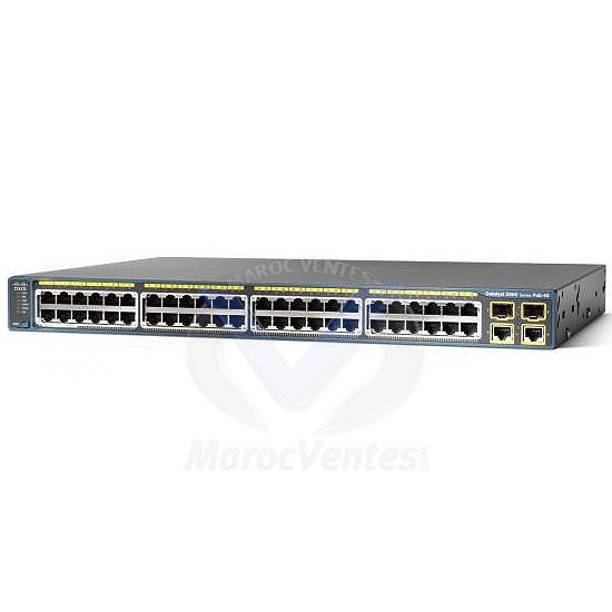 Switch 48 ports 10/100 + 2 ports Gigabit double WS-C2960+48PST-L
