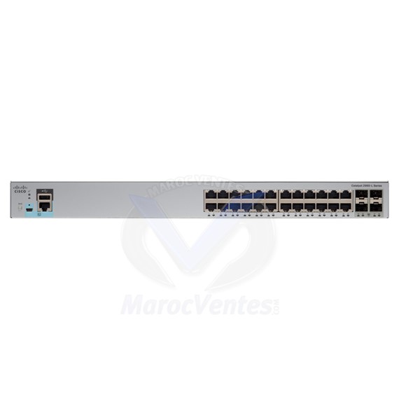Switch Catalyst 24 x 10/100/1000 + 4 x Gigabit SFP Géré WS-C2960L-24TS