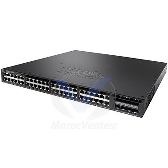 Commutateur Catalyst 3650 48 x 10/100/1000 + 4 x SFP Géré Montage en Rack WS-C3650-48TS-S
