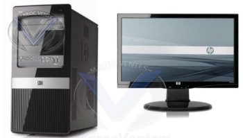 Ordinateur Bureau minitour Pro 3120 Intel Dual Core E5700 avec Media Card Reader, Win7 Pro + Ecran 20" W WU556EA