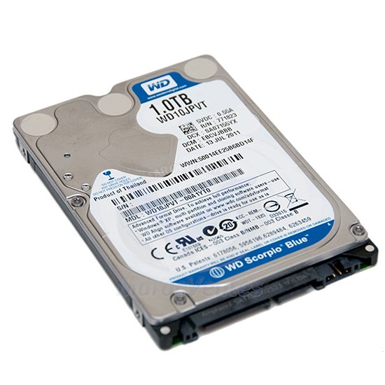 Disque Dur Interne 1 To SATA II 3Gb/s 2,5" Wd10JPVT