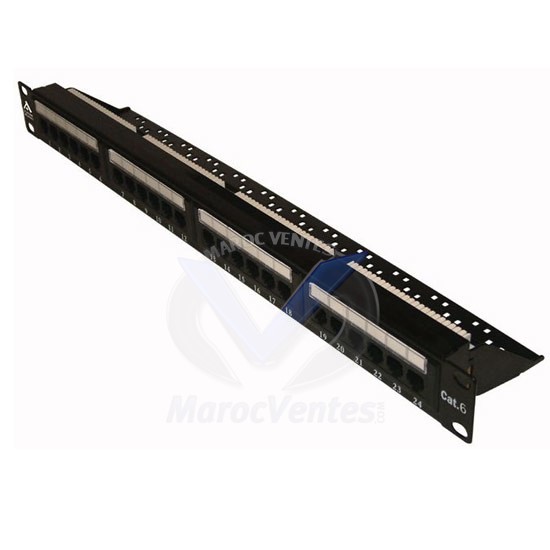 PANNEAU DE BRASSAGE 24 PORTS RJ45 CAT6 19