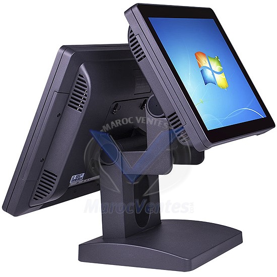 Terminal Point De Vente Double Ecran Tactile 15" + Ecran d